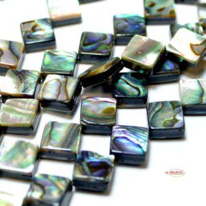 Abalone mother-of-pearl rectangle 8mm, 1 strand