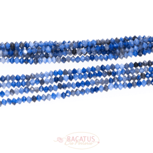 Sodalite saucer faceted approx. 2×3 mm, 1 strand