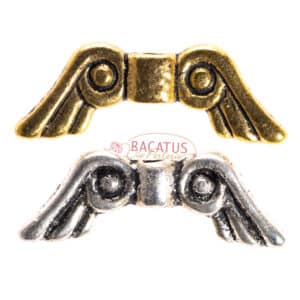 Metal bead angel wings color selection 15×10 mm, 10 pcs