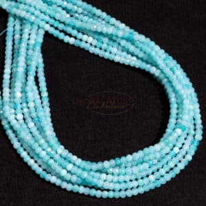 Amazonite rondelle faceted 2 x 3 mm, 1 strand