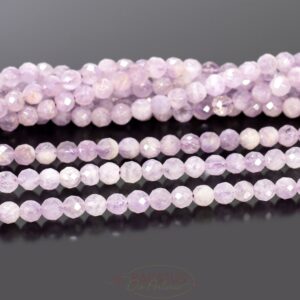 Perles d’améthyste lavande à facettes d’environ 6-8 mm, 1 rang