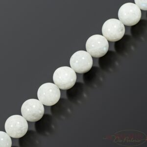 Boules de pierre de lune blanc brillant 4-12 mm, 1 fil