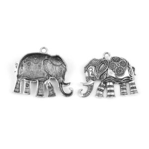 Metal pendant elephant 59×48 mm