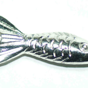 Perle métal poisson 30×14 mm, 2 pièces