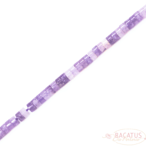 Perles lépidolite Heishi nuances de violet environ 2x4mm, 1 fil