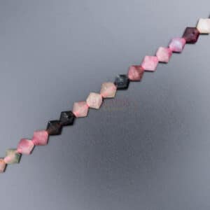Tourmaline Bicone faceted pink colored approx. 6x6mm, 1 strand