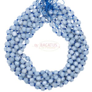 Angelit Fancy faceted light blue size selection, 1 strand