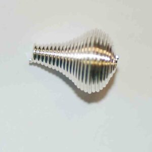 Perle en métal spirale goutte 13 mm, 4 pièces