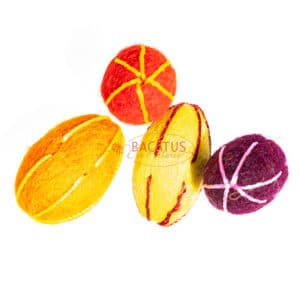 Set de perles de feutre olives orange rouge, 1x