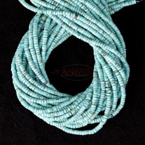 Magnesite Rondelle shiny approx. 2x4mm, 1 strand