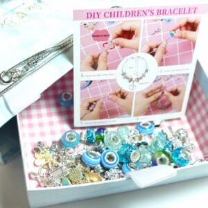 Bracelet making set in gift box, 15 cm 5 colors 1x