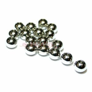 Metal bead plain round stainless steel 10 mm 1 piece