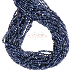 Sapphire rondelle faceted 2 x 3 mm, 1 strand