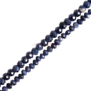 Sapphire rondelle faceted 2 x 3 mm, 1 strand
