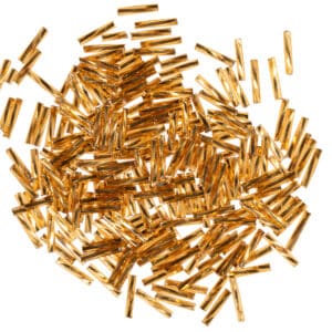 Stiftperle mit Silbereinzug Twisted 2x10mm gold, 17g (1kg=58,82€)