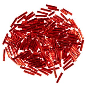 Stiftperle mit Silbereinzug Twisted 2x10mm rot, 17g (1kg=58,82€)