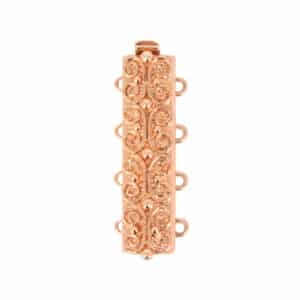 Schiebeschließe NEUMANN “Ornament” 4-reihig 25 x 7 mm rosagold