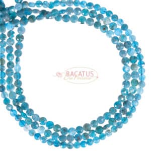 Apatite coins faceted approx. 4mm, 1 strand