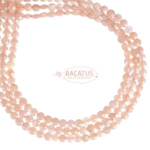 Sunstone coins faceted approx. 4mm, 1 strand