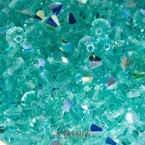 Kristallperlen Bicone PRECIOSA Carribean Sea AB – 3-6mm