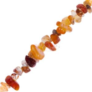 Agate sliver orange approx. 5 x 8 mm, double strand
