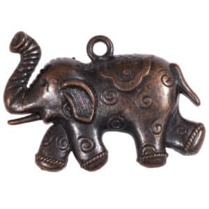 Metallanhänger “Elefant” Bronze 60x37mm, 1 Stück
