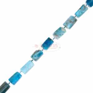 Apatit Zylinder glanz blau ca. 7x12mm, 1 Strang