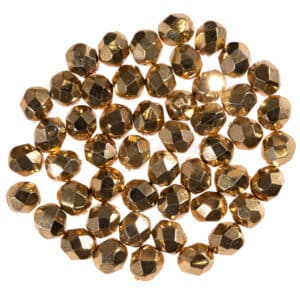 Glasschliffperlen facettiert 4-6mm gold, 1x