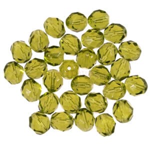 Glasschliffperlen facettiert 4-8mm oliv, 1x